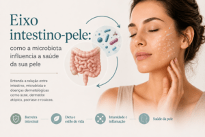 Eixo intestino-pele e relação entre microbiota intestinal e saúde da pele